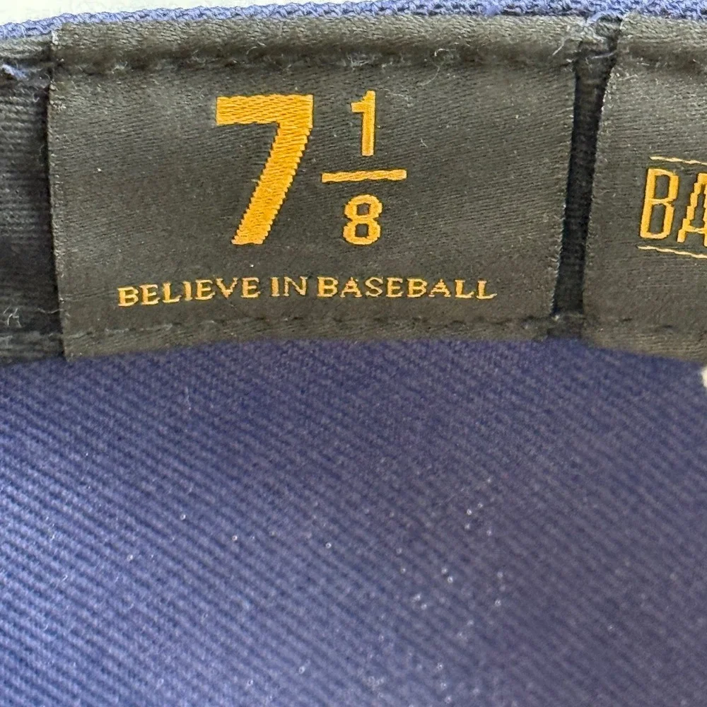 Field Of Dreams‎ Baseballism Fitted Hat Cap Mens Size 7 1/8 Navy Blue Movie
